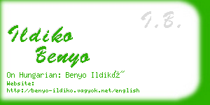 ildiko benyo business card